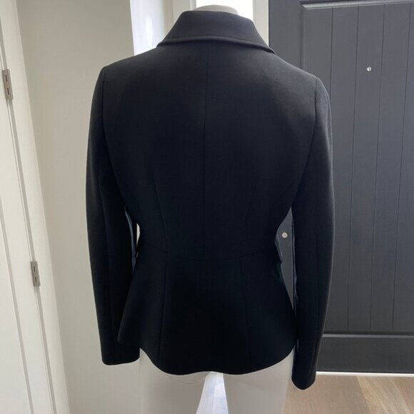 Hugo Boss Jarera 4 Button Bal Colla Poly Wool Blend Lined Blazer Black Sz 6 NWOT - Picture 4 of 10